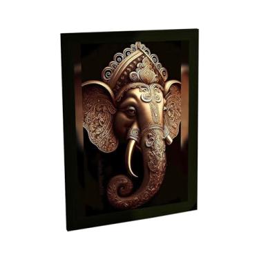 Imagem de Quadro Decorativo Ganesha Estatua Cabeça Ilustração Hinduísmo Decoração Poster Quarto Sala