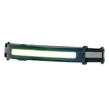 Imagem de LitezAll Farol Halo recarregável – feixe amplo com modos branco e vermelho, barra de luz USB, farol de LED com alça refletiva ajustável