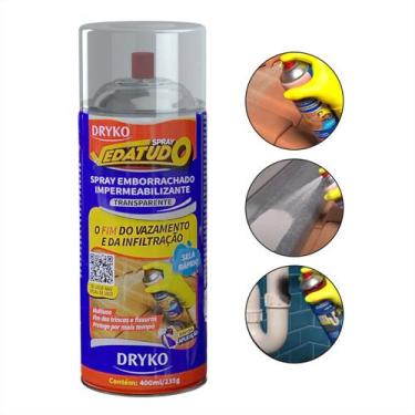 Imagem de Borracha Liquida Impermeabilizante Spray 400 ml Dryko kit - Drykoprime