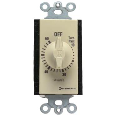 Imagem de Intermatic FD60MC 60 minutos com mola para temporizador de contagem regressiva para ventiladores e luzes, marfim