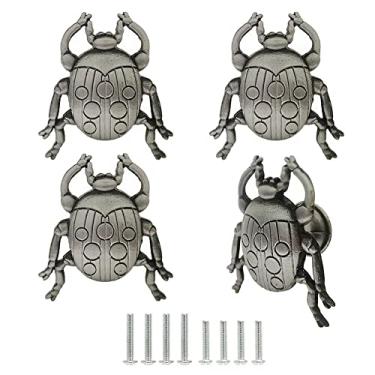 Imagem de Puxadores vintage de armário de insetos, puxadores decorativos dourados em forma de joaninha em forma de joaninha, puxadores para armário de gaveta de porta, armário antigo, puxador de cômoda de