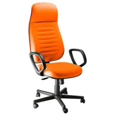 Imagem de Cadeira Presidente Com Espaldar Alto Linha Blenda Laranja - DESIGN OFF