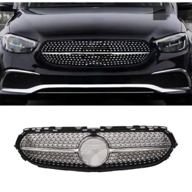 Imagem de Grade de para-choque de carro tiras decorativas kit de corpo grade de corrida grade de para-choque dianteiro para E-Class W213 2021-2023 Tunning