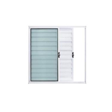 Imagem de Veneziana 3 folhas 1,00 x 1,00 alumínio branco - Alfa Esquadrias, Únic