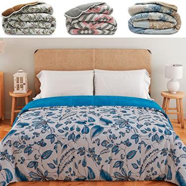 Imagem de Edredom Casal de Malha 100% Algodão e Plush Dupla Face Antialérgico 235x240cm - BF Colchões