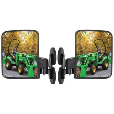 Imagem de Asixxsix Espelho de Trator Universal, Espelhos Laterais de Carrinho de Golfe Magnético Substituição para Mahindra Kioti Skid Skid Skinflifts Golfe Carrinho de Gramado Acessórios de