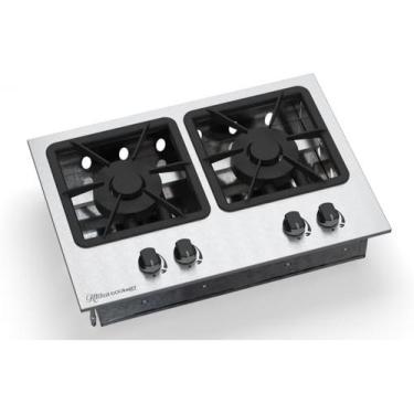Imagem de Fogão Cooktop Industrial 2 Bocas, Baixa Pressão, Embutir em Inox, com 