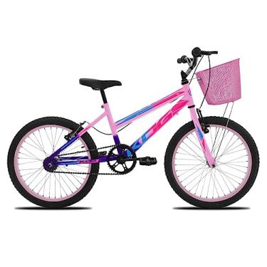 Imagem de Bicicleta Aro 20 Infantil Feminina KOG – Quadro Aço Carbono e Freio V‑Brake – Saúde, Lazer e Segurança,Violeta Rosa