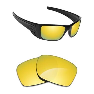Imagem de Alphax Lentes de reposição polarizadas para óculos de sol Oakley Fuel Cell OO9096 - Opções, Espelhado em ouro 24k