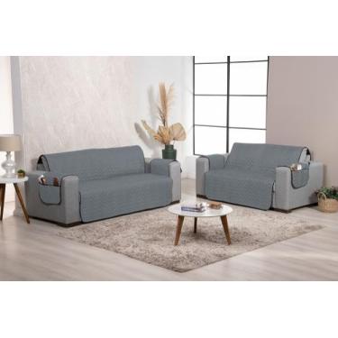 Imagem de Capa Protetora De Sofá 3 E 2 Lugares Geare Dupla Face Matelado Microfi