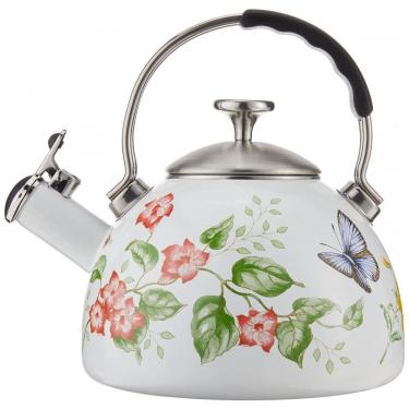 Imagem de Chaleira de Chá 2.5L em Aço Inoxidável com Apito, LENOX 886454, Branco