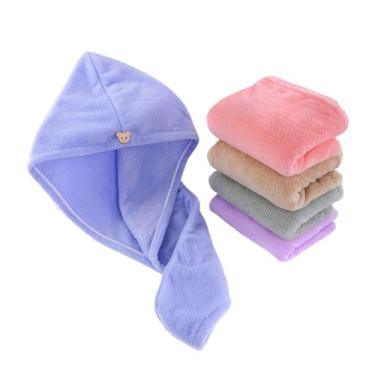 Imagem de FytStycale Touca de Secagem de Cabelo com Capuz de 5 Peças, Touca Japonesa para Secagem de Cabelo, Touca de Banho de Secagem Rápida para Viagens, Banheiro, Praia