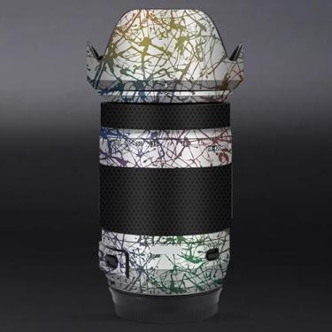 Imagem de Adesivo de lente de câmera para Tamron 18-400 mm F3.5-6.3 Di II VC HLD adequado para Canon EF-Mount Macro Coat Wraps Film Protector Vinyl Decal Skin 18 400 (Splash Rainbow White)