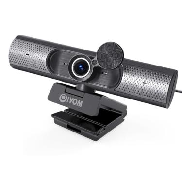 Imagem de Oivom Webcam Com Microfone E Alto-Falante, 1080P Para Computador Desktop Laptop, Capa De Privacidade Física Usb, Plug-Play, Streaming, Grande Angular 3 Em 1