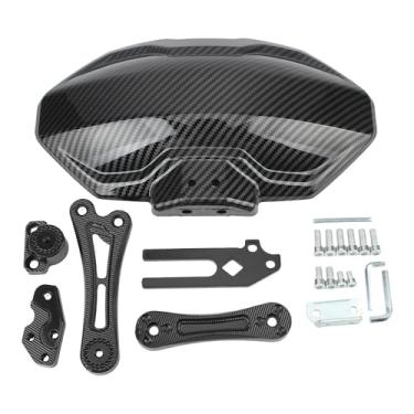 Imagem de PowerMotor Para-Lama Traseiro Universal Cnc De Fibra Carbono, Capa Protetora Traseira Substituição Para Navi Nss350 Forza350 Adv350, Motocicleta, Mini Scooter Bolso, Bicicleta (Preto)