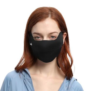 Imagem de OHRAIN Proteção Solar Fps 50+, Balaclava, Protetor De Pescoço Respirável Para Mulheres, Preto