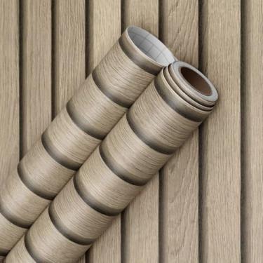 Imagem de Adesif Rolo Adesivo Decorado Ripado Carvalho Claro 45 cm x 2 m