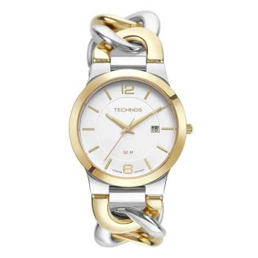 Imagem de Relógio Technos Unique Prata/Dourado Feminino 2115TWT/1K
