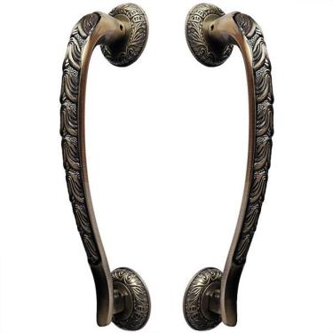 Imagem de Puxador Duplo Stylus Bronze Antigo 300Mm Porta Pivotante