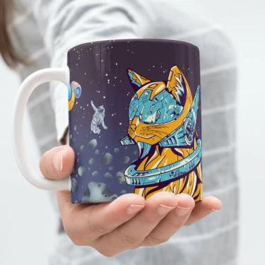 Imagem de Caneca Gato Galáctico Personalizada