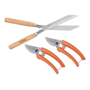 Imagem de 1 Tesoura Tramontina De Podar Gramas + 2 De Podar Plantas