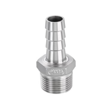 Imagem de HARFINGTON 1 emenda de metal macho NPT de 5/20.3 cm a 3/10.2 cm NPT para mangueira de aço inoxidável