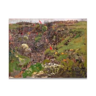 Imagem de LKXGRRSFG Impressão em tela The Glen Concert John Lavery Irish Realist Portrait & War Scenes – Arte de parede vintage para casa 30 x 39 cm sem moldura