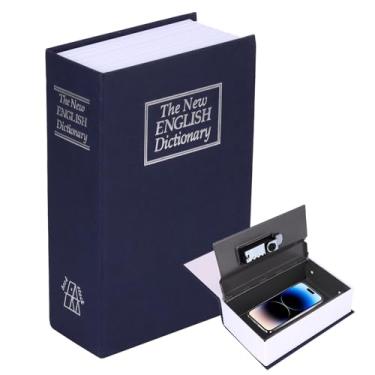 Imagem de Seguro para livros com fechadura de combinação, cofre oculto ALLOMN Dictionary com trava de combinação de 3 dígitos, cofre portátil, cofre para livros, perfeito para moedas, dinheiro, dinheiro e joias