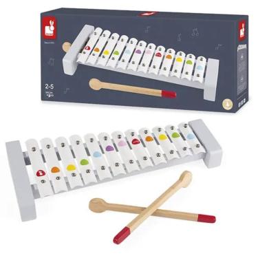 Imagem de Brinquedo Educativo Meu Primeiro Xilofone Confetti Instrumento Musical Infantil - Janod
