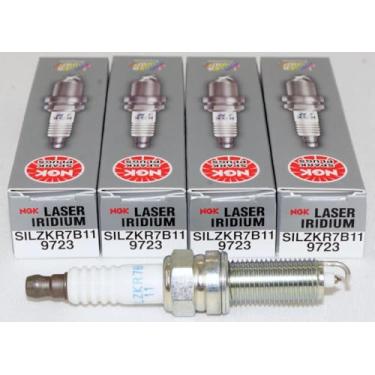 Imagem de NGK Vela de ignição de irídio a laser SILZKR7B11 (9723) – Pacote com 4