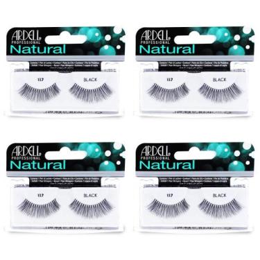 Imagem de Cílios postiços Ardell Natural Lashes 117 pretos (pacote com 4)
