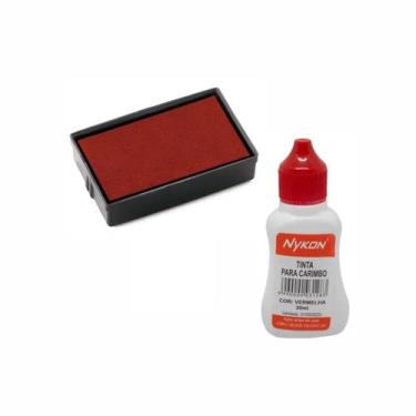 Imagem de Kit Almofada + Tinta Para Carimbo Automatico Autoentintado - Carimbos 