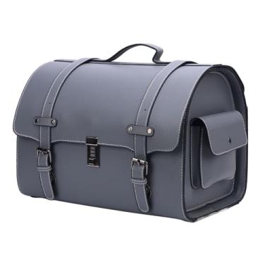 Imagem de Asixxsix Bolsa de Cauda de Motocicleta, 29.5l de Armazenamento de Couro à Prova D'água Com Trava de Senha, Ajuste Universal para a Maioria das Motocicletas e Scooters
