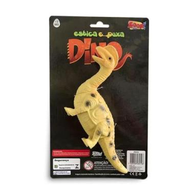 Imagem de Dinossauro Estica e Puxa - Zoop Toys, Laranja, Amarelo
