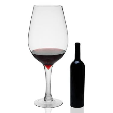 Imagem de True A taça de vinho gigante Bordeaux comporta 4 litros ou 200 rolhas de vinho, copos de vidro enormes, decoração de cozinha, decoração de casa, copos de cozinha, conjunto de 1