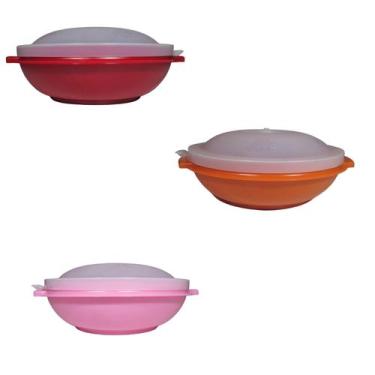 Imagem de Kit 3 Potes com tampa de plástico para cozinha - TF Injetados, sortido
