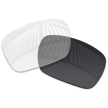 Imagem de MYCOURAG Lentes de reposição de proteção UV para óculos de sol RayBan Meta Wayfarer RW4006 50 mm - preto transparente fotocromático não polarizado