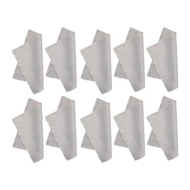 Imagem de Llazsybz Pacote com 10 Lenços de Limpeza Portáteis E Macios para óculos, Telas, TVs E óculos de Sol, Cinza Claro, Tamanho real