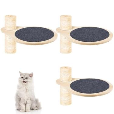 Imagem de Dansydaisy Pacote com 3 acessórios para torre de árvore de gato, peças de reposição, plataforma de madeira, base complementar para árvore de gato do chão ao teto