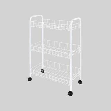 Imagem de Fruteira 3 Andares Branca com Rodas - MOR