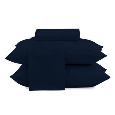 Imagem de Camesa Jogo de Cama Loft Casal 4 peças Microfibra - Marinho