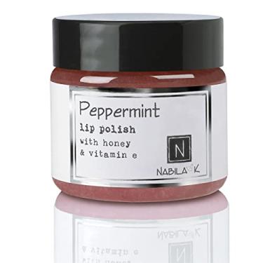Imagem de Esfoliante labial de hortelã-pimenta, 30 g da Nabila K - Esfoliante e hidratante labial hidratante com mel e vitamina E para lábios secos e rachados - Sem crueldade, açúcar verdadeiro, feito nos EUA