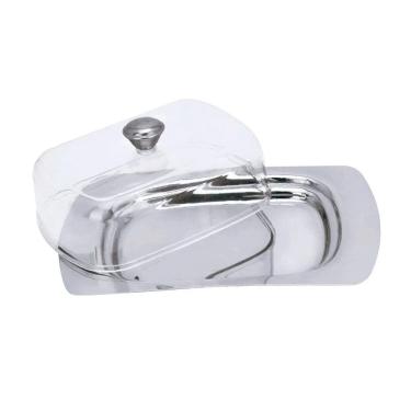 Imagem de Manteigueira Inox c/ Tampa Acrílico - Wincy Casa - 19cm