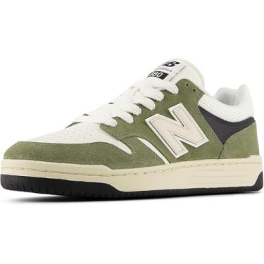 Imagem de New Balance Tênis masculino premium 480 V1, Olivina escura/sal marinho, 39