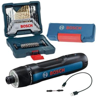 Imagem de Parafusadeira a Bateria 3,6V 1/4 POL GO-3 com Estojo de Brocas 30 Peças BOSCH
