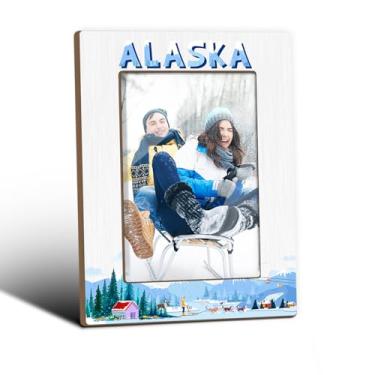 Imagem de Porta-retrato do Alasca, lembranças do Alasca, moldura de mesa para lua de mel, casamento, férias em família, noivado, cruzeiro, escritório em casa, sala de estar, mesa, suprimentos decorativos-18