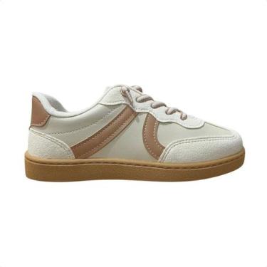 Imagem de Tênis Casual Infantil Glitter Molekinha Bege, Branco off, 29