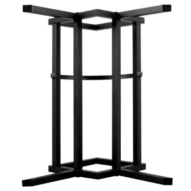 Imagem de ZLHETWT Suporte de disco de vinil, rack de armazenamento de discos de vinil de 100 LP, exibição de disco de vinil de montagem rápida, organizador de estilo retrô para álbuns de revistas de livros