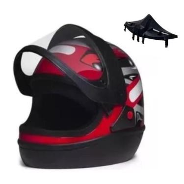 Imagem de Capacete San Marino Automático Vermelho Mais Narigueira, 56