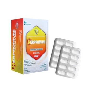Imagem de Lisina 1500mg com Vitaminas C, D, B5 e Zinco 60 Comprimidos – Suporte Imunológico